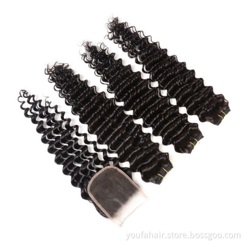 Free Sample 100% Mink Brazilian Virgin Human Hair Bundles Cheap Natural Color Remy Cuticle Aligned Deep Wave Human Hair